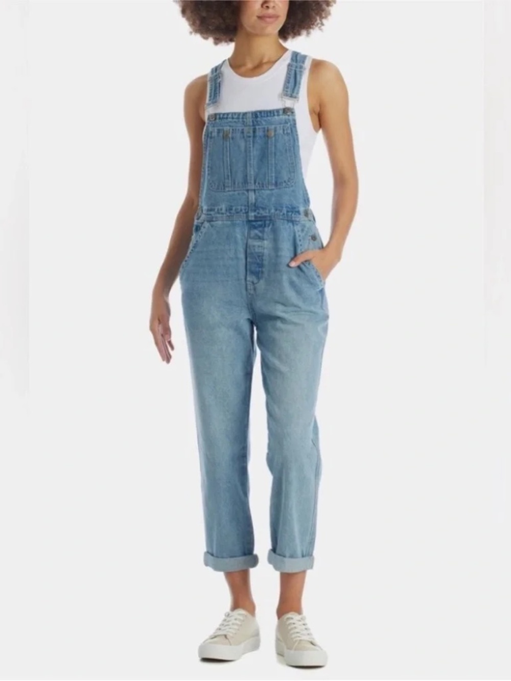 by Together Faded Blue Denim Overalls